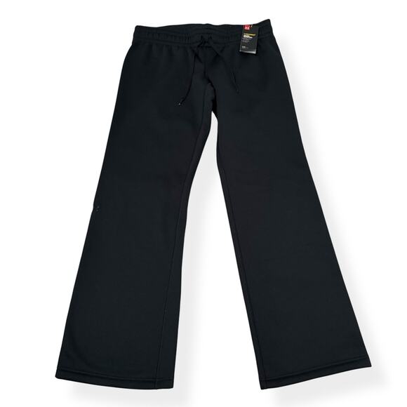 Under Armour Storm Sweatpants Womens Medium Black ColdGear Water Resistant Loose - Picture 1 of 10